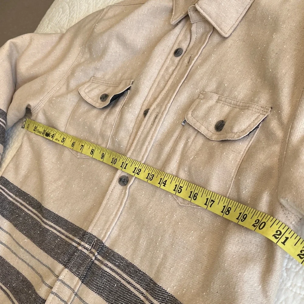Levi’s Wool Blend‎ Shacket Lined Shirt Men’s Medium Textured Striped Cabincore